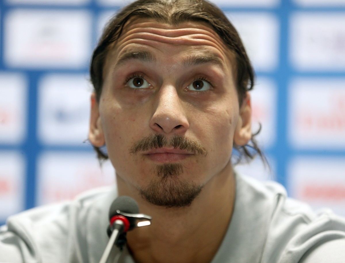Zlatan Ibrahimovic under presskonferens